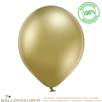 Latexballon Rund gold Glossy 13cm = 5inch Umf. 40cm