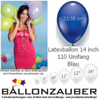 100 Ballons Blau 33cm Umf.110cm
