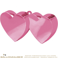 Ballongewicht Doppelherz rosa 170 gr. für Folien- u. Latexballons