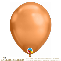 Latexballon Rund rosegold Chrome 30cm = 11inch Umf. 95cm