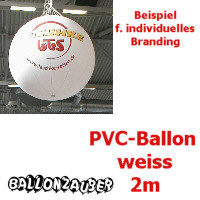 1 Werbeballon mit Befestigung Rund indiv. Druckmotiv mglich 200cm Umf. 630cm 82inch