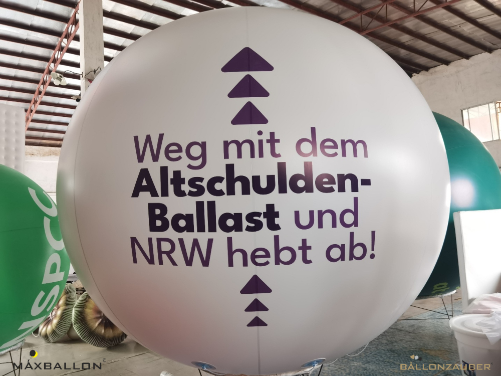 Riesenballon Rund 2m PVC m.Seilspinne in Standard-Qual.