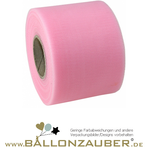 Tll rosa hell feinmaschig 72mm x 50m, ideal f. Dekoschleifen, Ballons usw.
