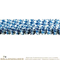 Girlande Bayrische Raute wei/blau, bayrische Rauten