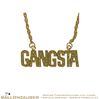 Halskette Gangsta Rapper Gold oder Silber Pimp Dollar Bling Bling