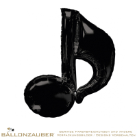 Folienballon Musiknote 1/8 Note schwarz metallic 88cm = 35inch