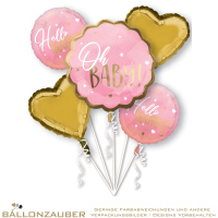 Folienballon Bouquet Oh Baby! Rosa 180cm = 71inch