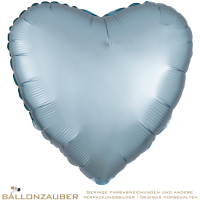 Folienballon Herz Pastel-Blau Satin Luxe 45cm = 18inch