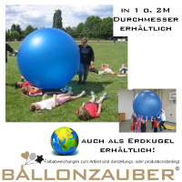 Spielball Erdball 2 Meter Globus Blau Indoor / Outdoor extrem belastbar