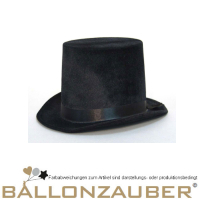 Zylinder schwarz, Hut passend zum Smoking, Anzug, Verkleidung, Kostm Zylinder