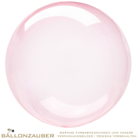 Folienballon Bubble Clearz Pink Transparent 46cm = 18inch mit Automatikventil