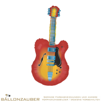 Folienballon Gitarre E-Gitarre bunt metallic 109cm = 43inch