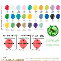 Latexballon Rund Farbe frei whlbar Standard/Pastell 30cm = 11inch Umf. 95cm