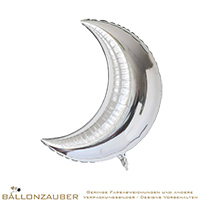 Crescent Weihnachten Mond Folienballon silber 90cm = 35inch