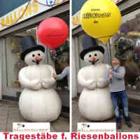 Ballonstab 1-tlg Metall Stahl unbeh. fr Riesenballons bis 250cm Umfang