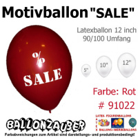 SALE Motivballon rot 12 inch Werbung
