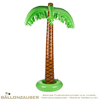Palme Dekofigur 90 cm f. Party + Strand Palme grün,braun Aufblasartikel