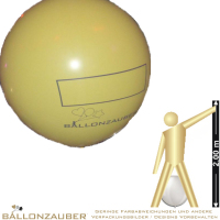 Latexballon rund Riesenballon mit Ballonzauber Werbedruck und Freifeld div. Farben Belbal Ø60cm Umf. 175cm