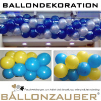 Ballongirlande aus 3er oder 4er Cluster in div. Farben