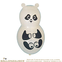 Latexballon Figurenballon Bär Pandabär weiss Länge 70cm 27inch Ballon Luftballon