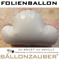 Folienballon Cloud individuelles Druckmotiv mglich wei 75cm = 30inch