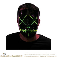 Maske mit Neonlicht Schwarz