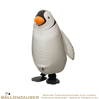 Folienballon Airwalker Penguin Pinguino Pinguin wei-schwarz 45cm = 18inch