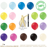 Latexballon Oval-Rund Riesenballon freie Farbwahl Standard/Pastell 120cm = 48inch Umf. 350cm