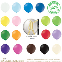 Latexballon Oval-Rund Riesenballon freie Farbwahl Standard/Pastell 210cm = 84inch Umf. 650cm