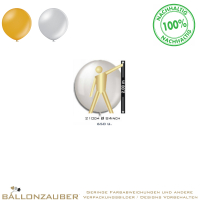Latexballon Oval-Rund Riesenballon freie Farbwahl Metallic 210cm = 84inch Umf. 650cm