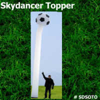 Skydancer Topper Fuball 7 Meter Ball bunt Werbung Eyecatcher Dekoration