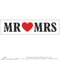 Autokennzeichen Nummernschild Mr. & Mrs. Hochzeit weiß schwarz rot