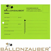 50 Stück Weitflugkarten Neutral Ballonzauber Standard grün für