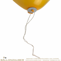 Ballonverschluss Oeko 120cm Baumwollfaden mit Verschlussscheibe Pappe rund Schnellverschluss ko wei biologisch abbaubar : Zibi-Produkt