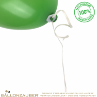 Ballonverschluss, Spar-Pack 1x100 Baumwollfaden m. Verschlussscheibe Bio-Kunststoff Schnellverschluss eckig ko creme biologisch abbaubar
