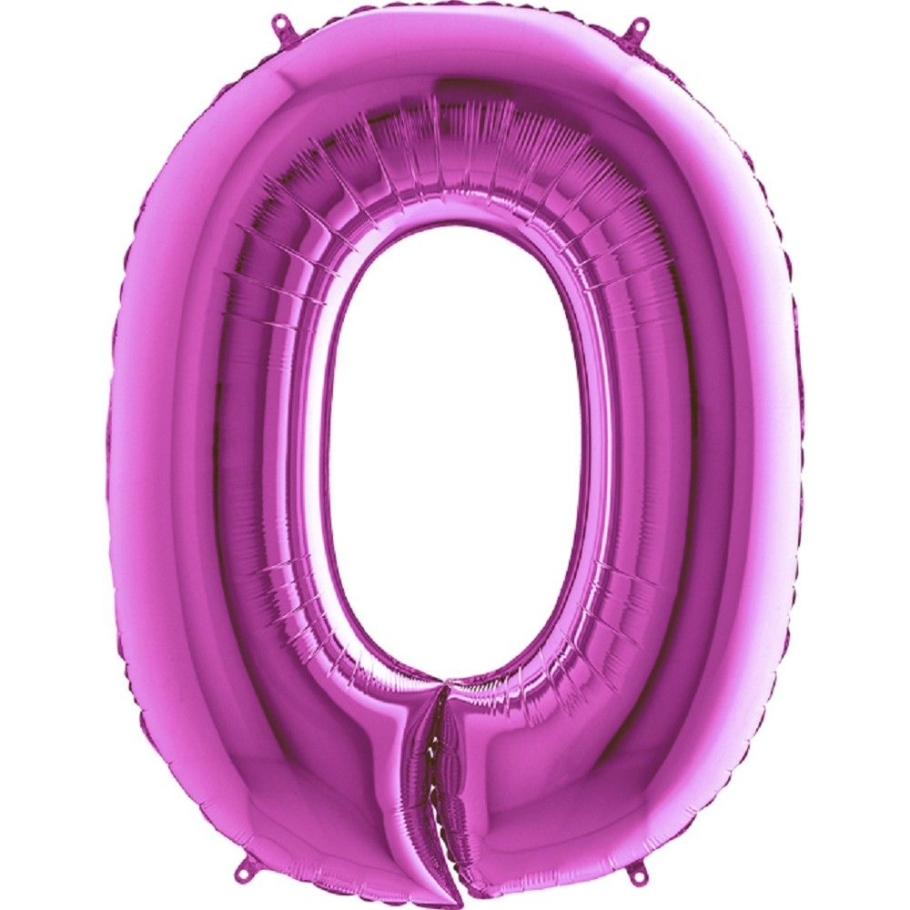 Folienballon Zahl 0 Pink 101cm
