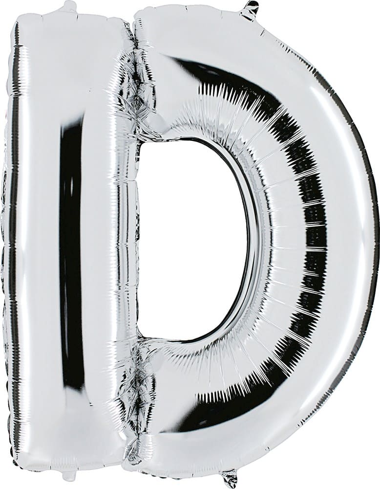 Folienballon - Buchstabe D - Silber