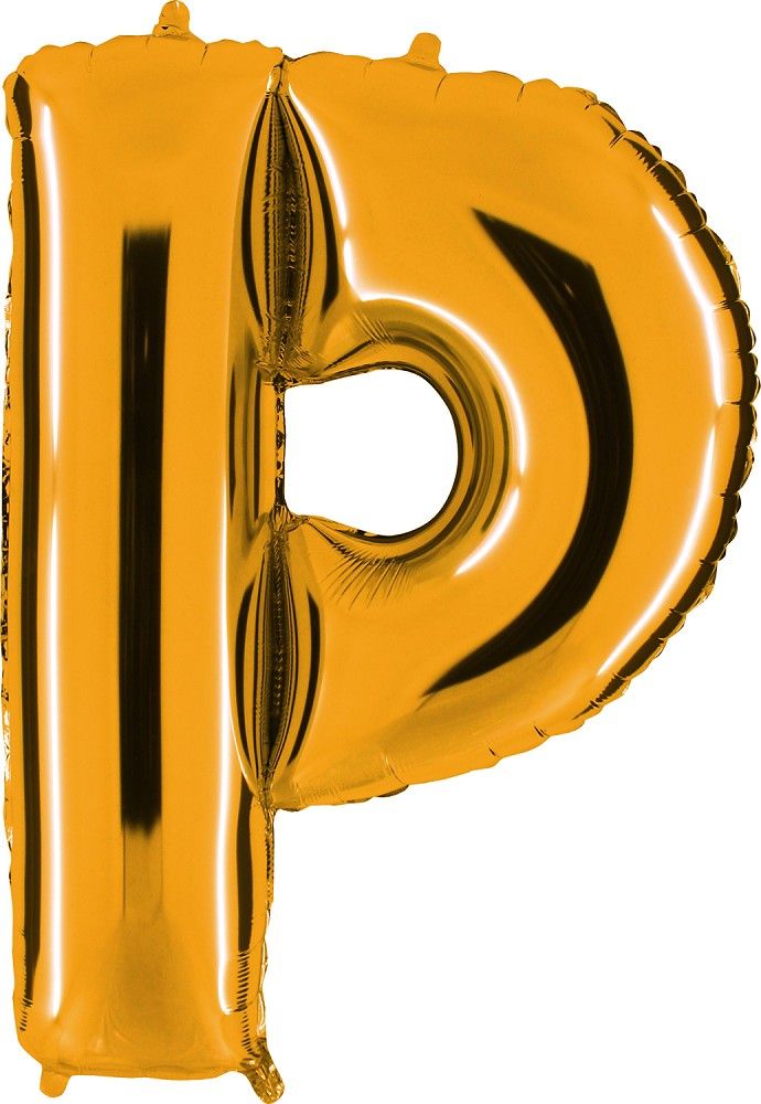 Folienballon - Buchstabe P - Gold 
