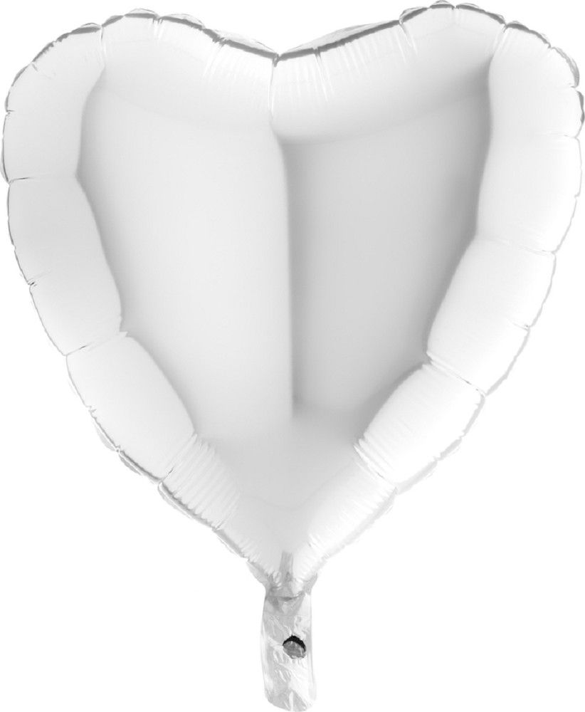 Folienballon - Herz - Weiß - 45cm