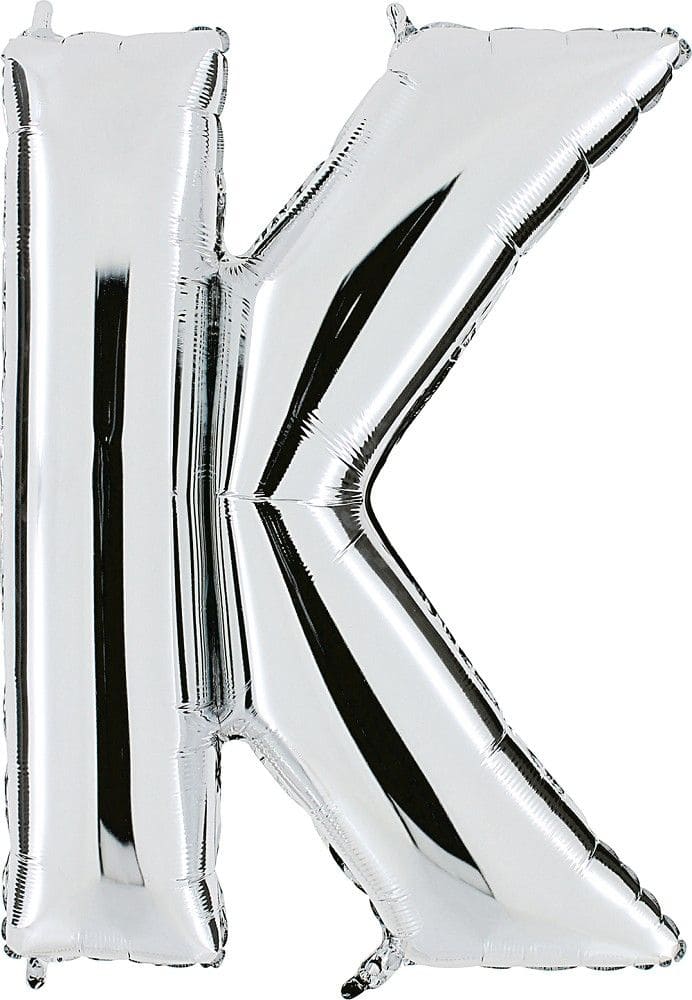 Folienballon - Buchstabe K - Silber