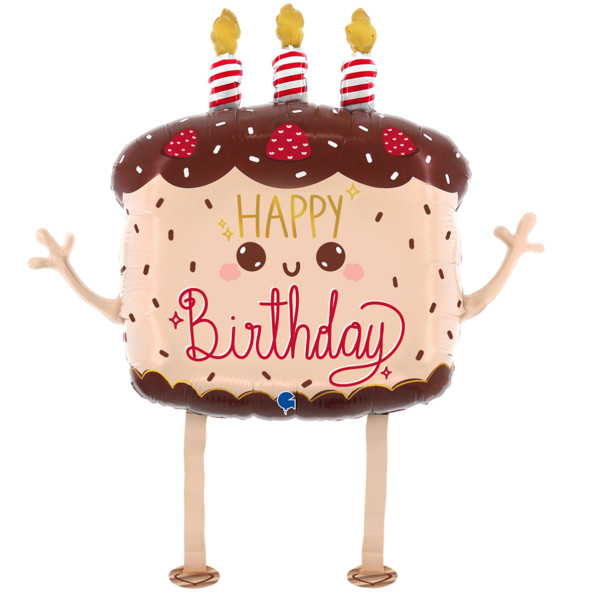 Folienballon - Airwalker - Geburtstagstorte - 71cm 