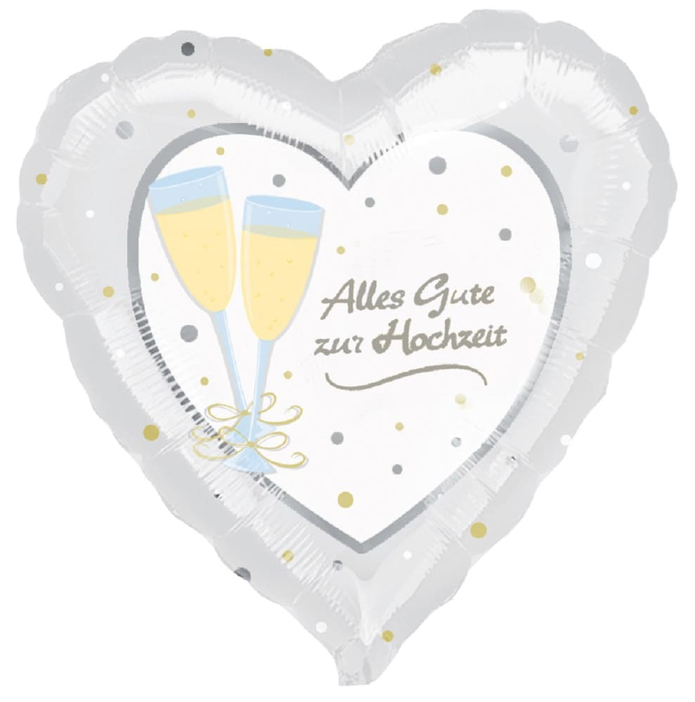 Folienballon - Alles Gute zur Hochzeit - 45cm