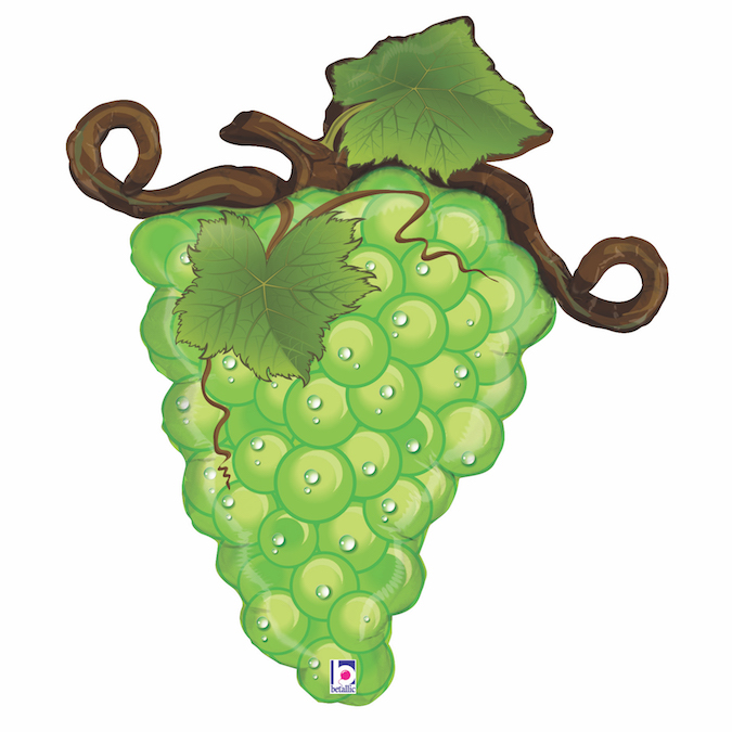 Folienballon - Linky Shape Weintrauben - 79cm Grape Traube Wein Sekt Winzer Vino 