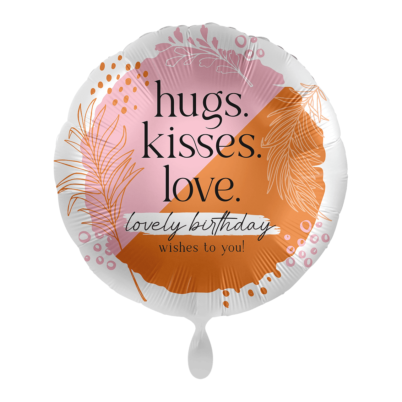 Folienballon - Hugs and Kisses to your Birthday - 45cm