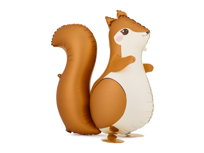 Folienballon - Airwalker Eichhörnchen - 59cm Walking Pet Waldtiere