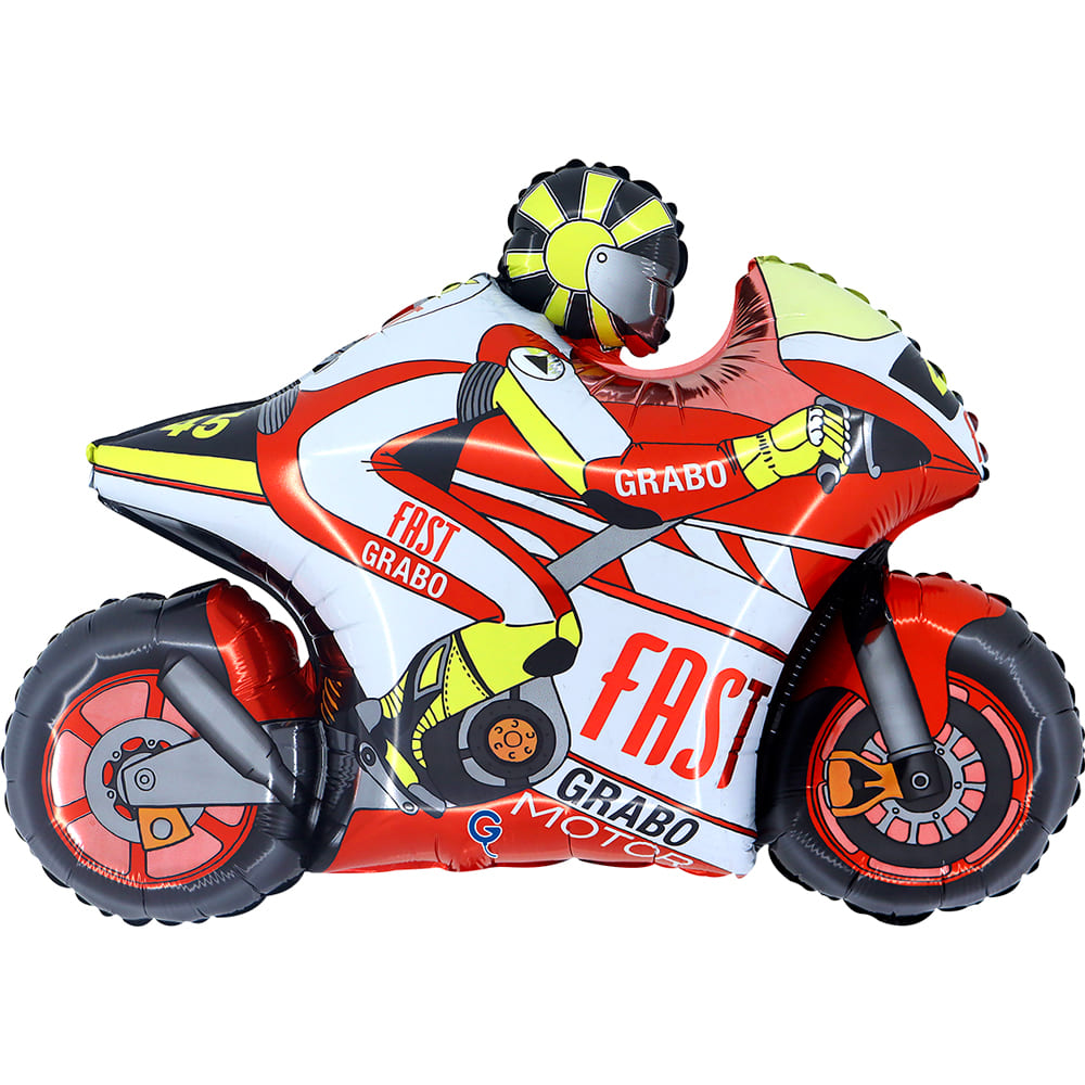 Folienballon - Motorrad Moto GP Red - 74cm