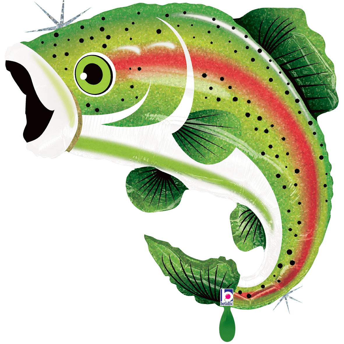 Folienballon - Fisch Forelle - 75cm Rainbow Trout Angeln Angler Meer Meerestiere Tier