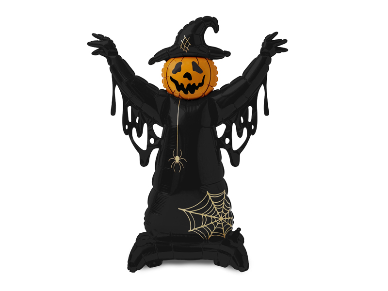 Folienballon - Stehende Vogelscheuche - 112cm Halloween Kürbis