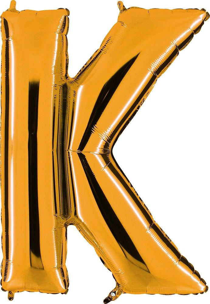 Folienballon - Buchstabe K - Gold 