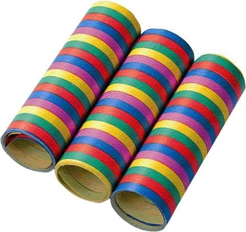 Luftschlangen - Papier Bunt